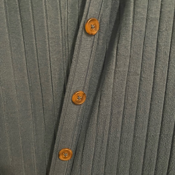 Lane Bryant Livi Duster Cardigan with matching shell.  Pretty blue.  Open front - Picture 6 of 9